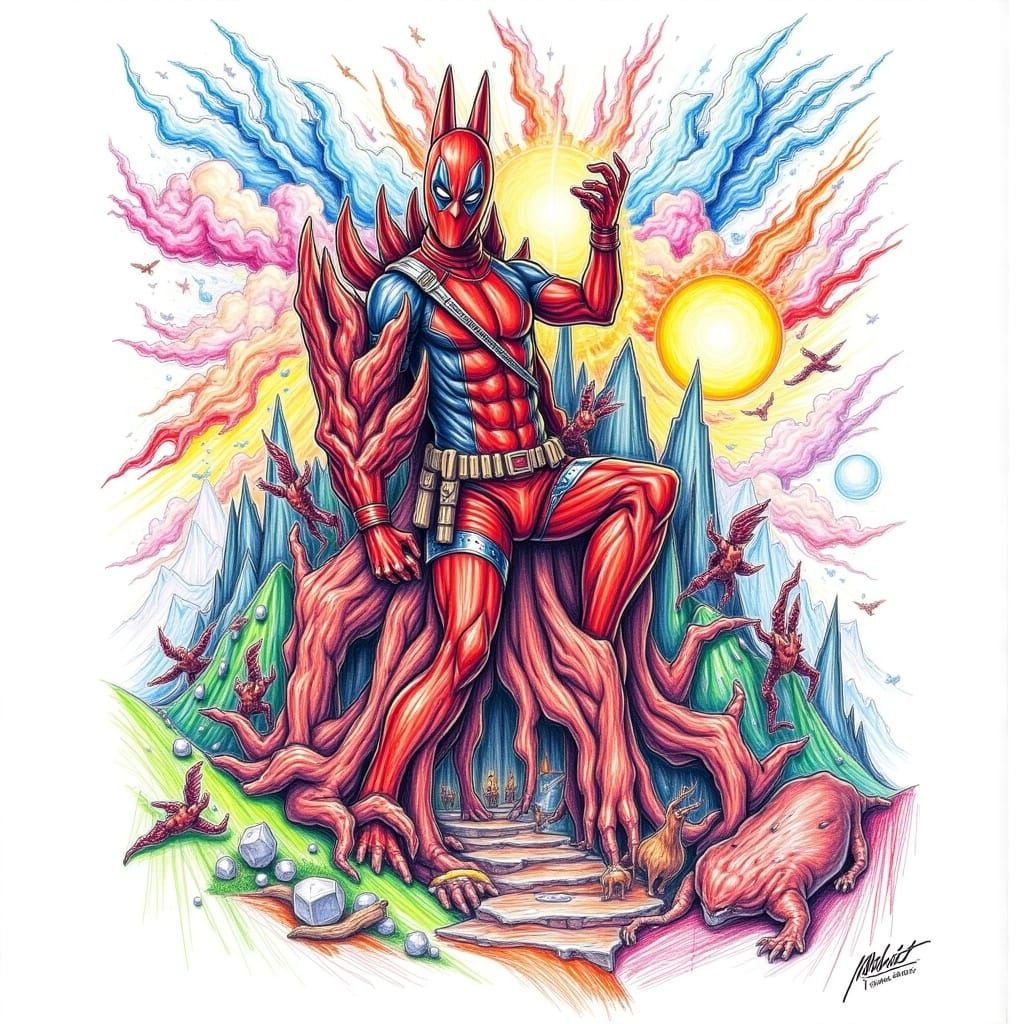 Deadpool AI Interpretation: Comic Book Style