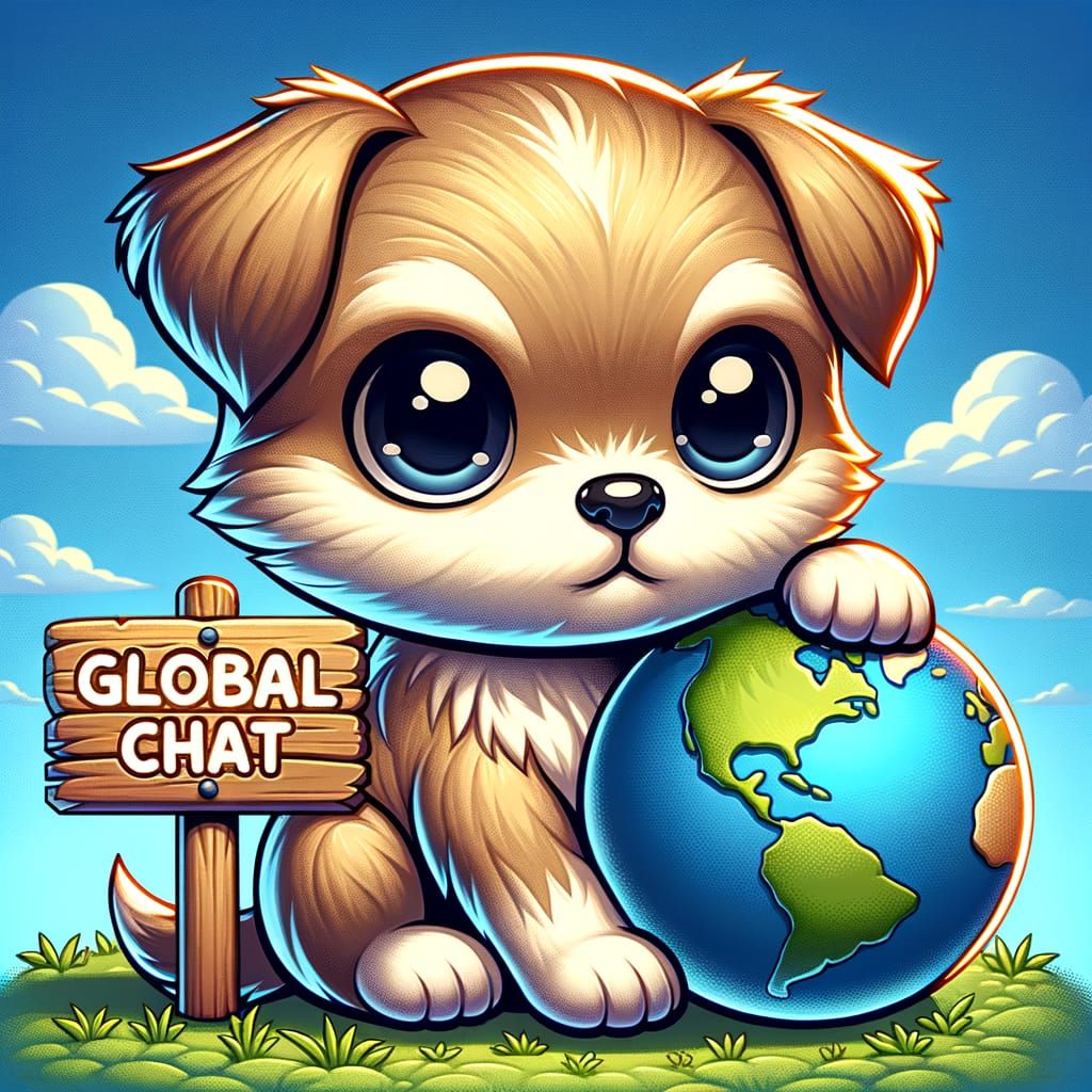 Cartoon Puppy Promotes Global Chat