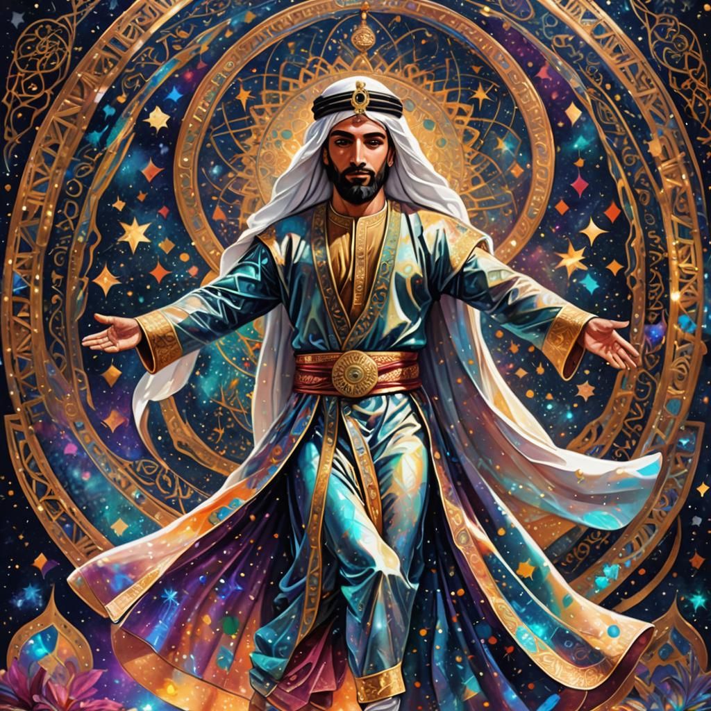 Arabic Dance for Women: Holographic Cosmic Illustration