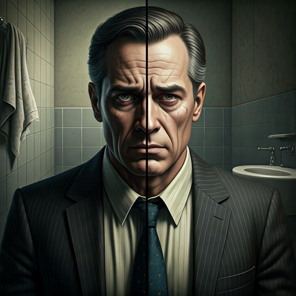 Split Screen Portrait: Insanity and Despair