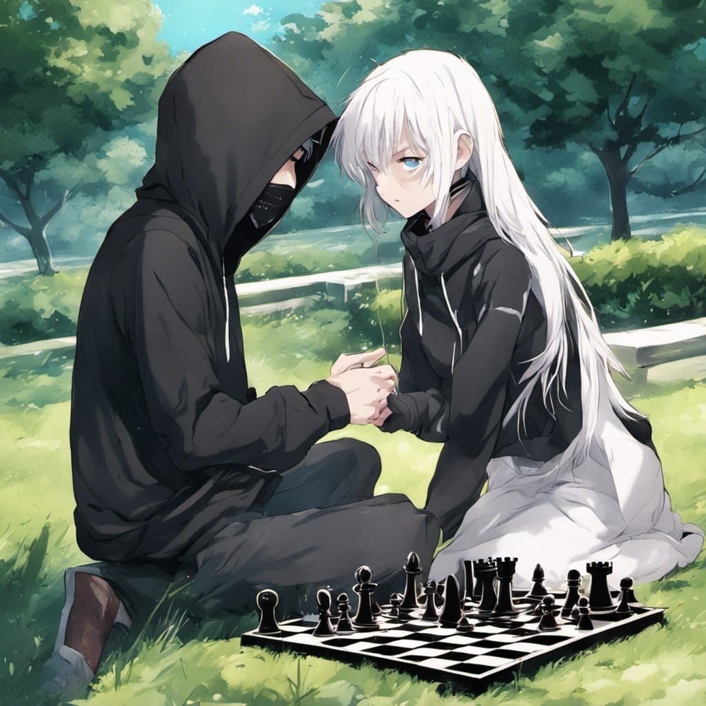 Anime Chess Game with Masked Player