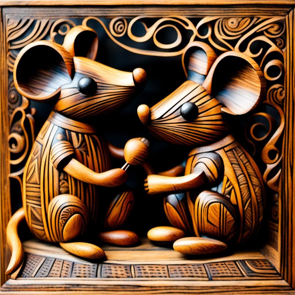 Wooden Mouse Carving: Echoes of Early Modern Art