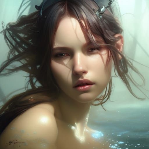 Pirate Girl Portrait in Dreamy Waters