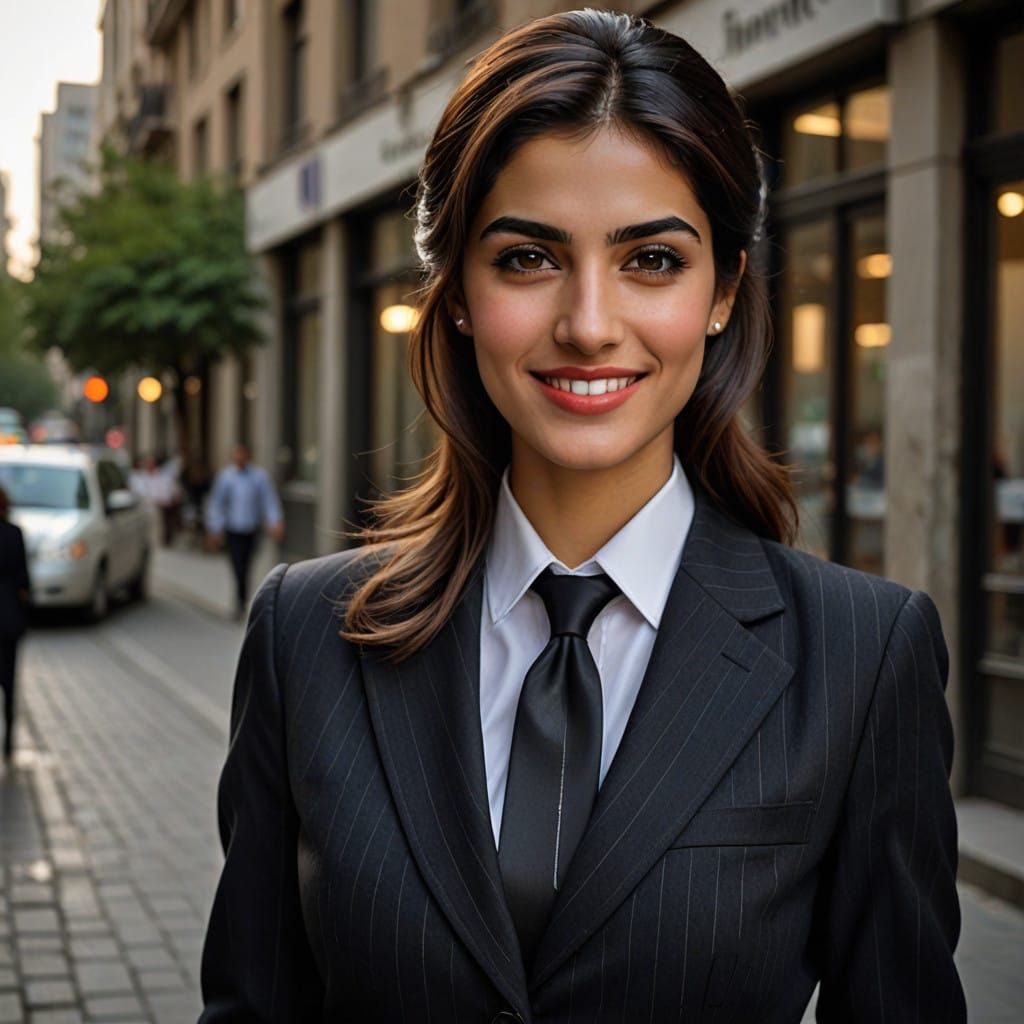 Elegant Iranian Executive Reveals Herself in Polished Profes...