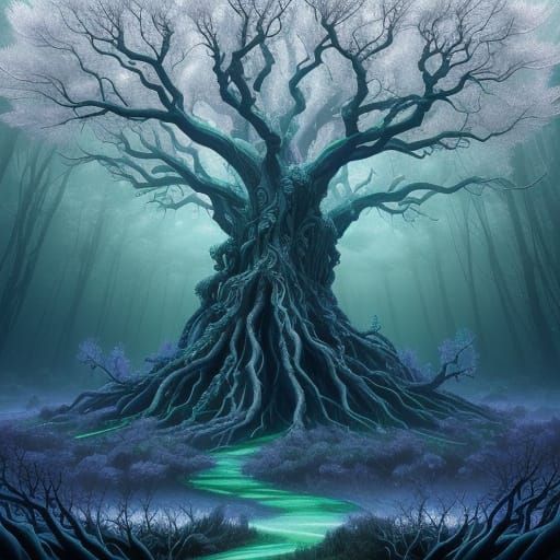 Fractal Forest in Iridescent Light