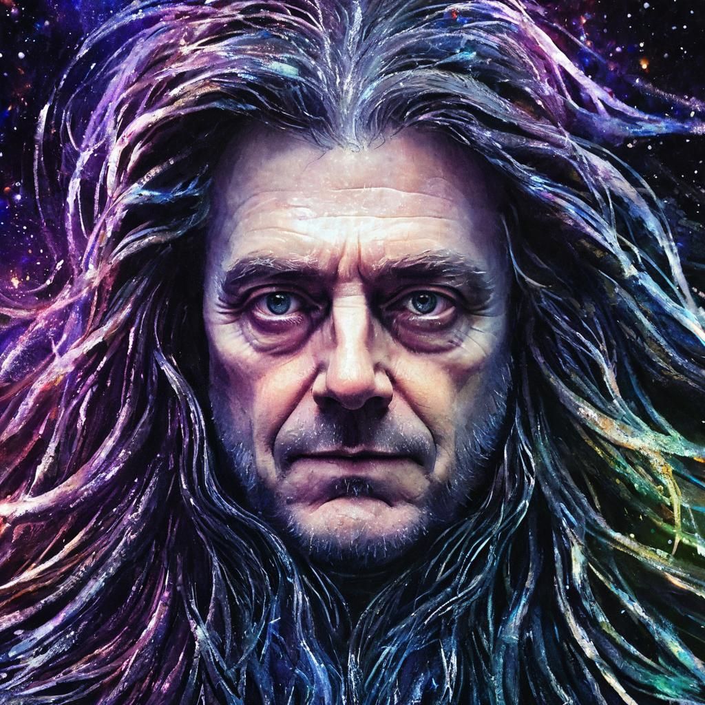 Ethereal Being Portrait in Cosmic Surrealism