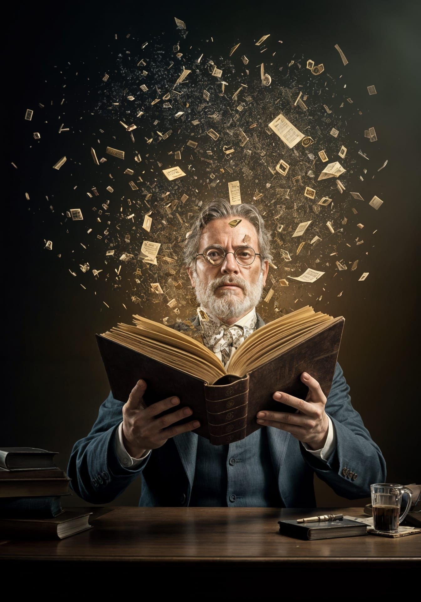 Magical Whirlwind of Words from an Open Book