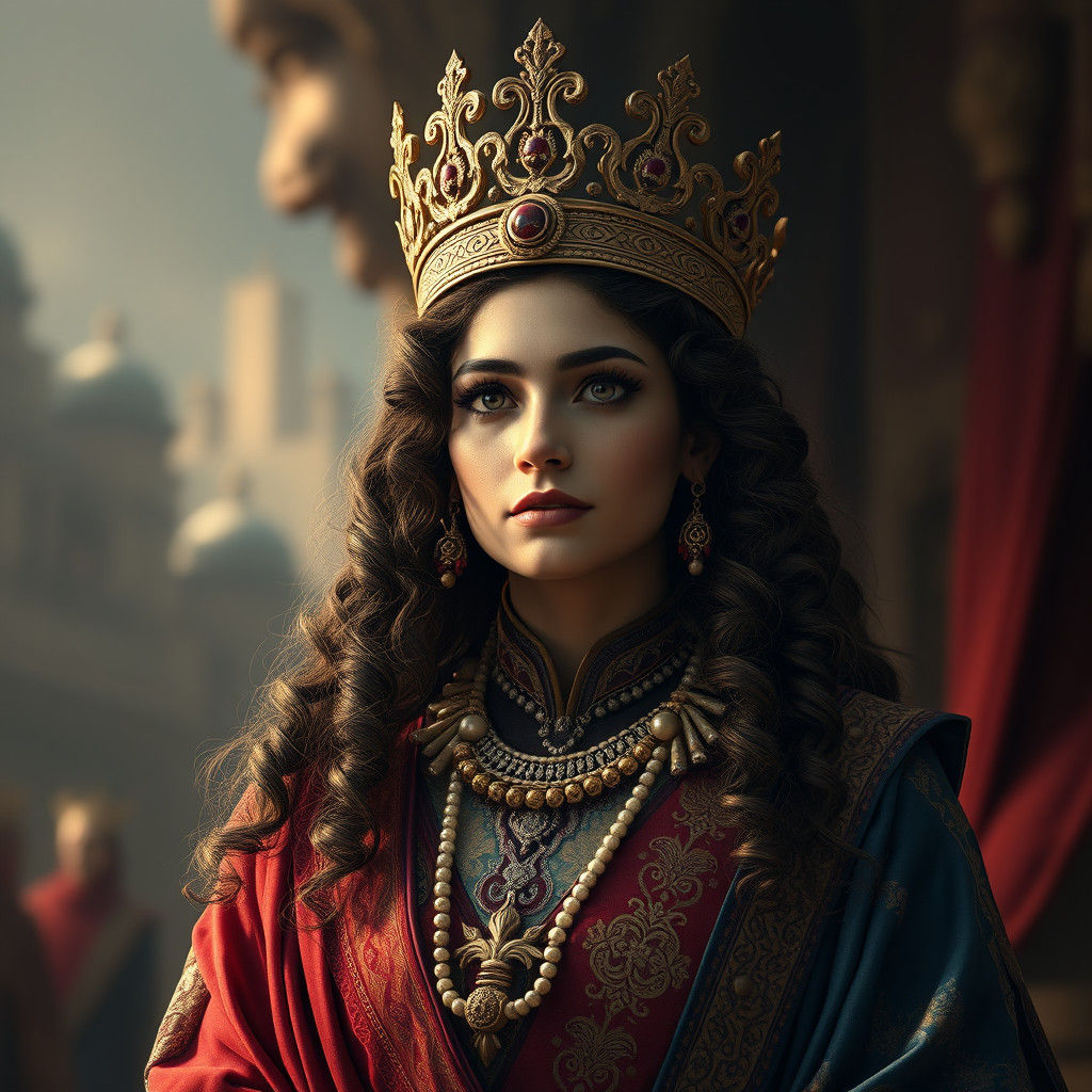 Chista, Iranian Wisdom Goddess, Digital Matte Painting