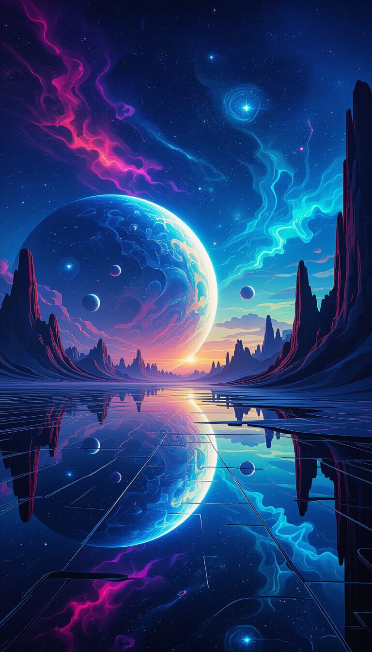 Cinematic Galaxy View from Deep Space Civilization