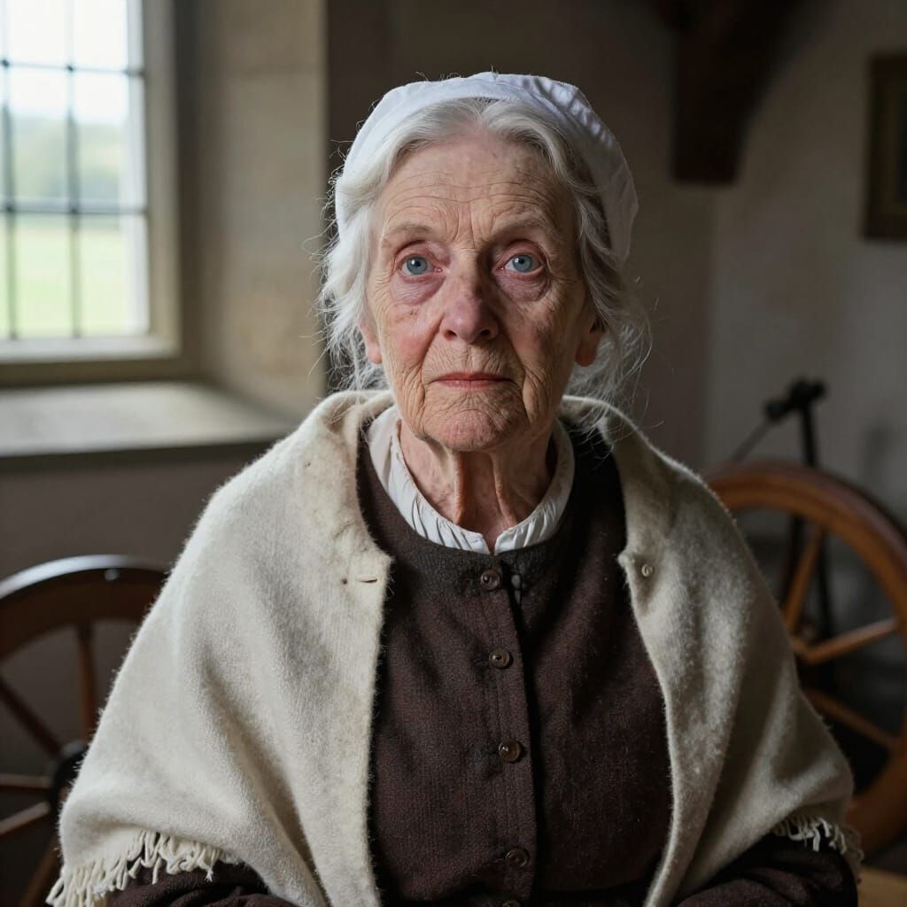 Photorealistic Portrait of Elderly Scottish Woman