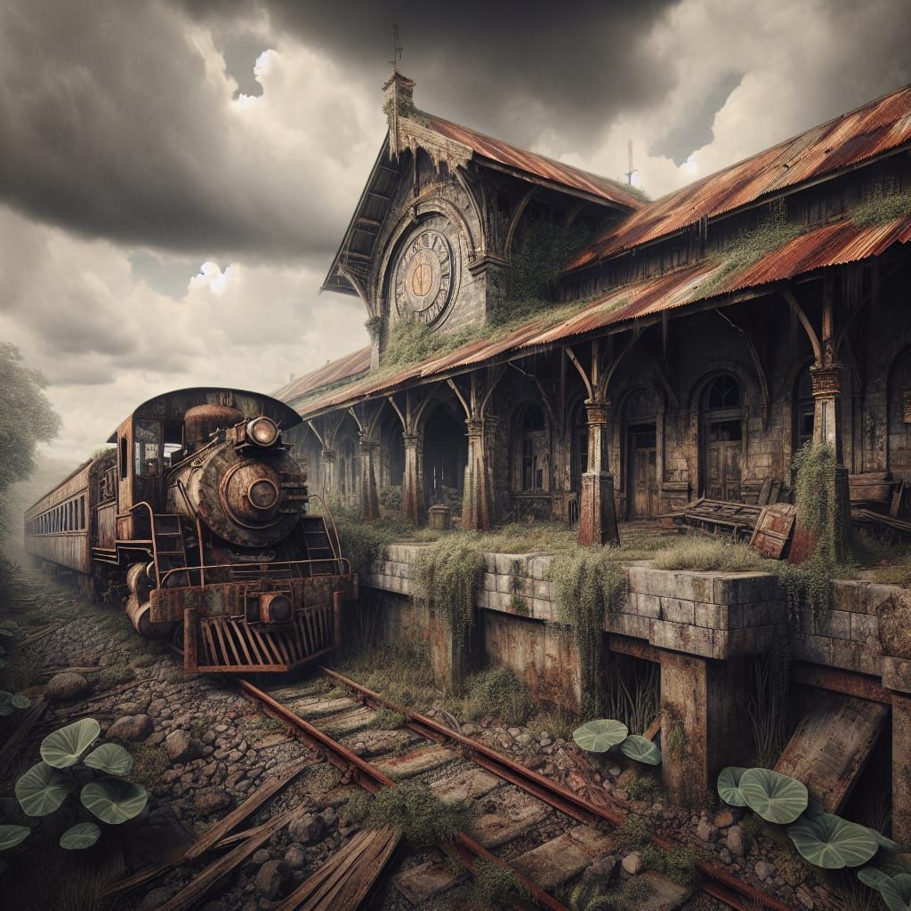 abandoned rail station