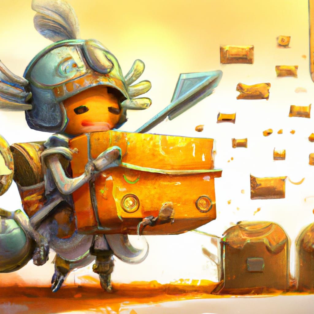 Little Mailman Knight in Steampunk 2.5D Style