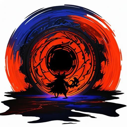 Anime Dragons Guarding a Portal in Studio Trigger Style