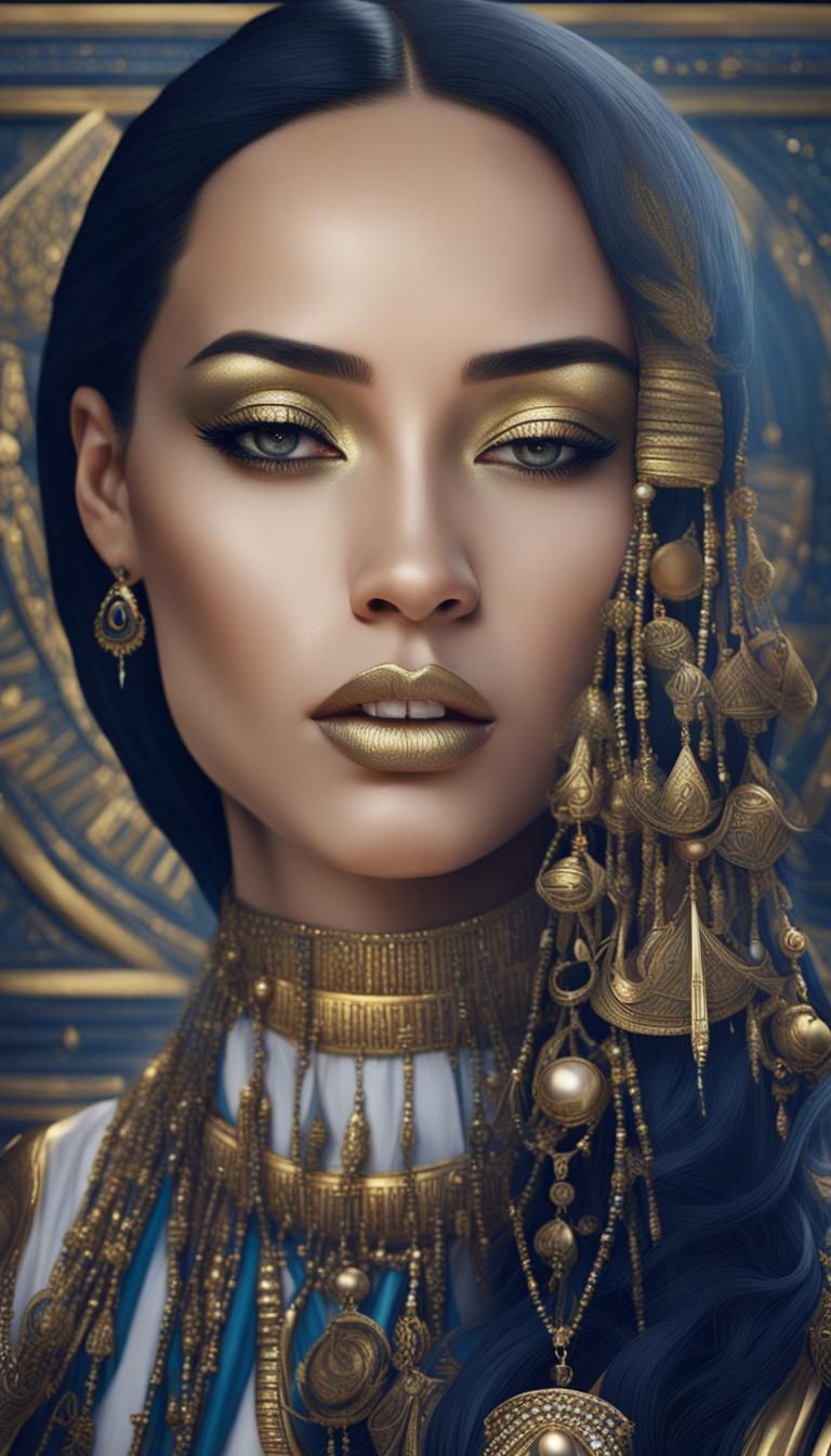 Hyperrealistic Image of Egyptian Goddess Isis