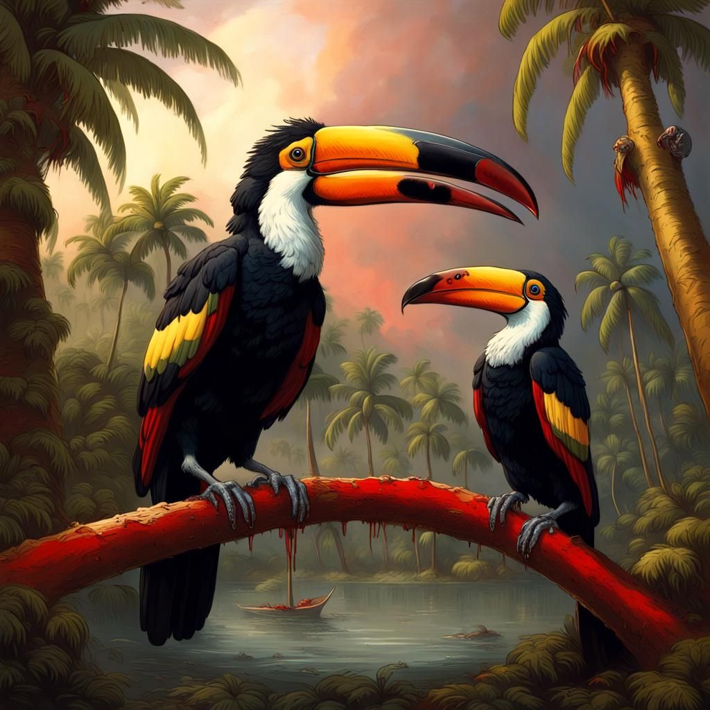 Horror Toucans Feast in Tropical Bloodbath