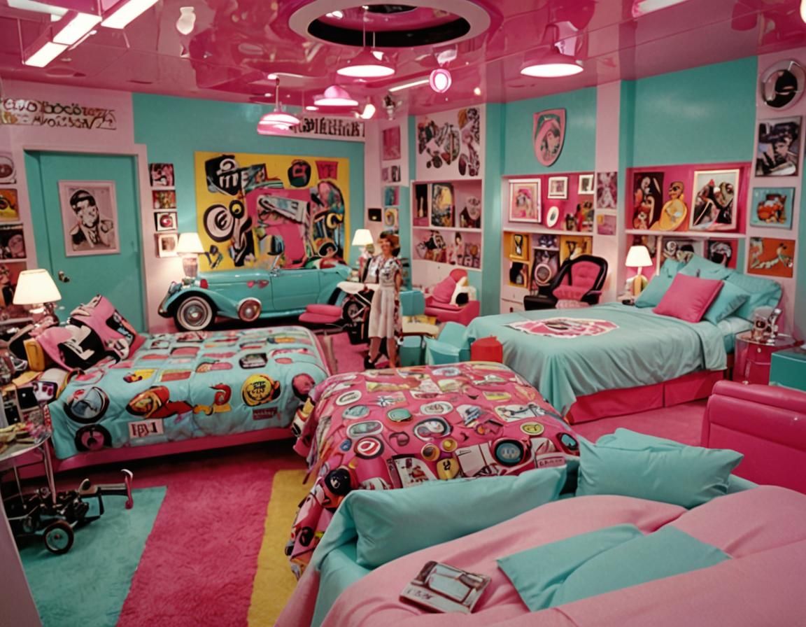 Pop Art Interior: Men, Women, Cars, and Dolls