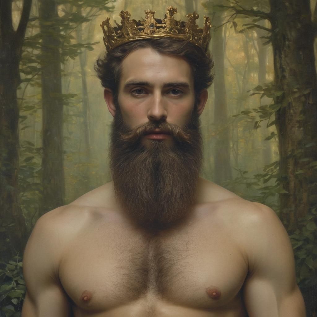 Ethereal Fairy King Portrait in Woodland Setting