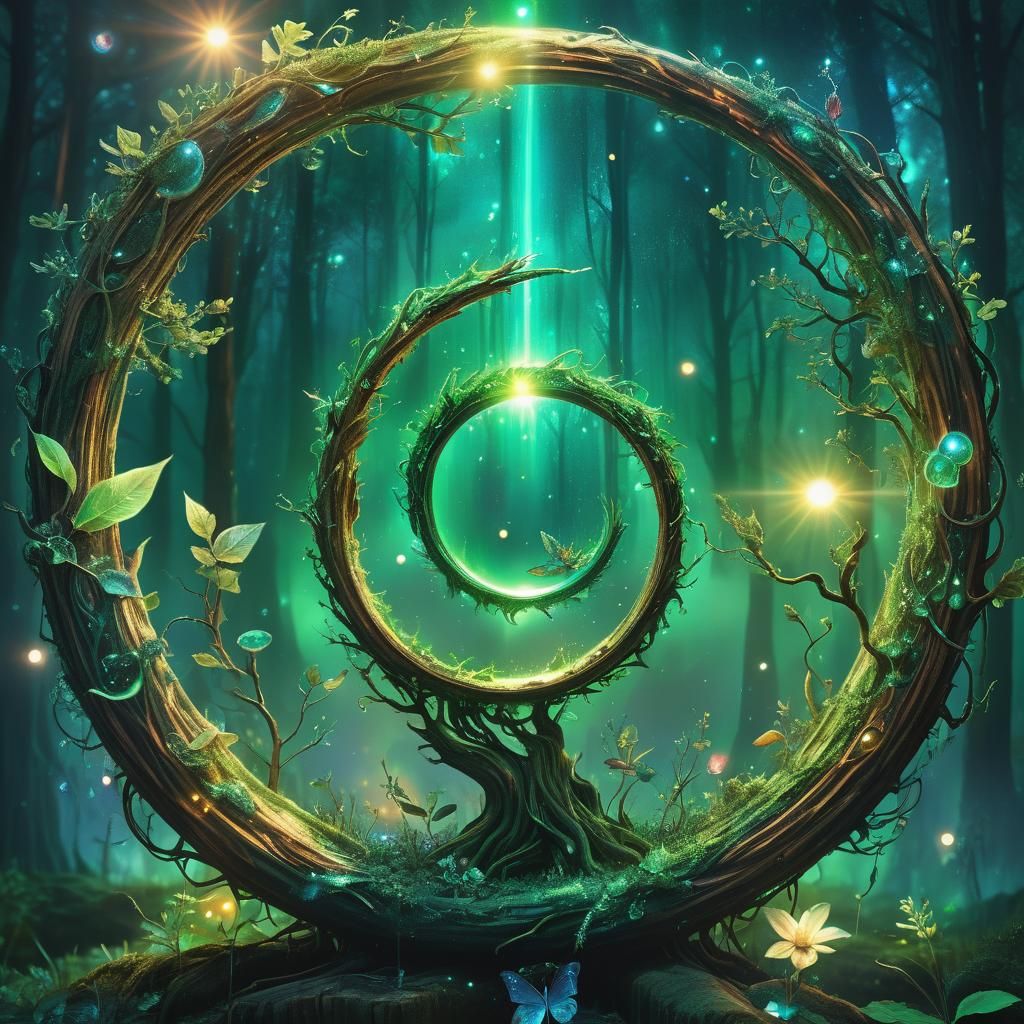 Ethereal Forest Landscape in Astral Cosmic Style