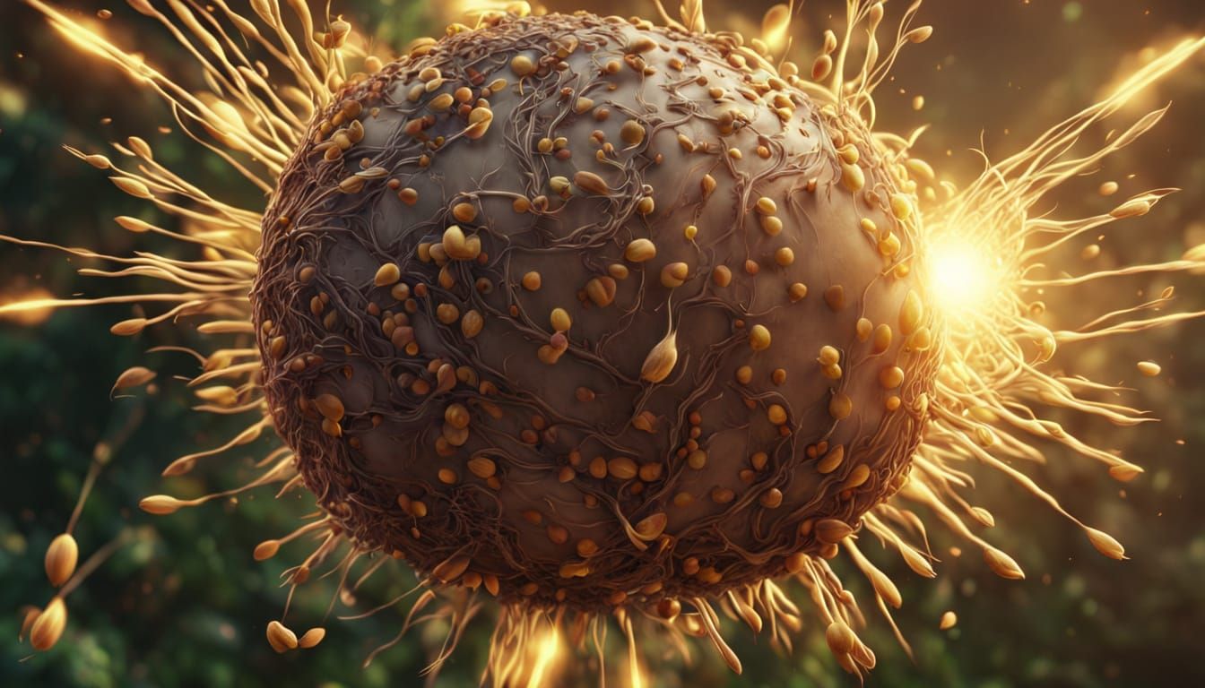 Star Ovum Explosion in Hyper-Realistic Digital Art