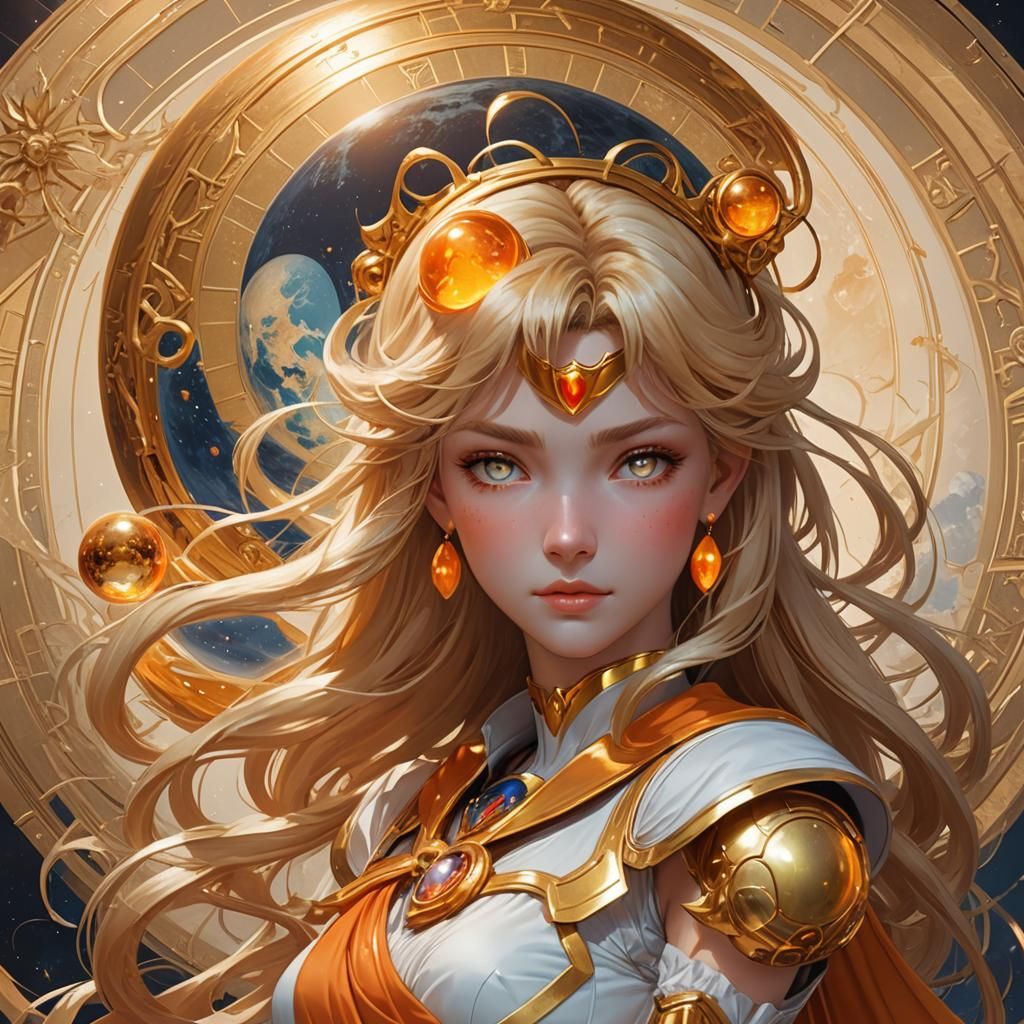 Sailor Venus Portrait with Golden Orb