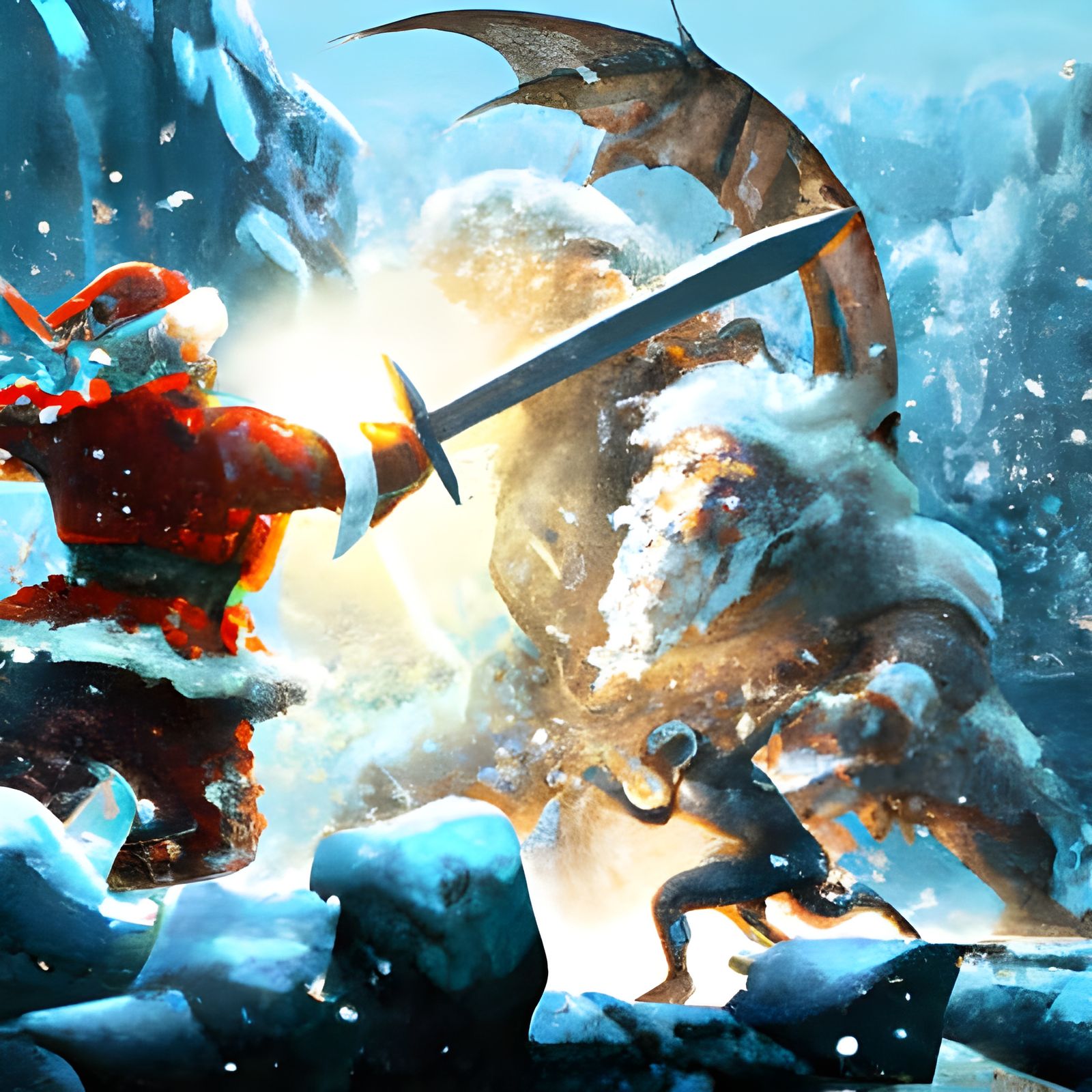 Santa Claus Battles Vampire on Forest Island