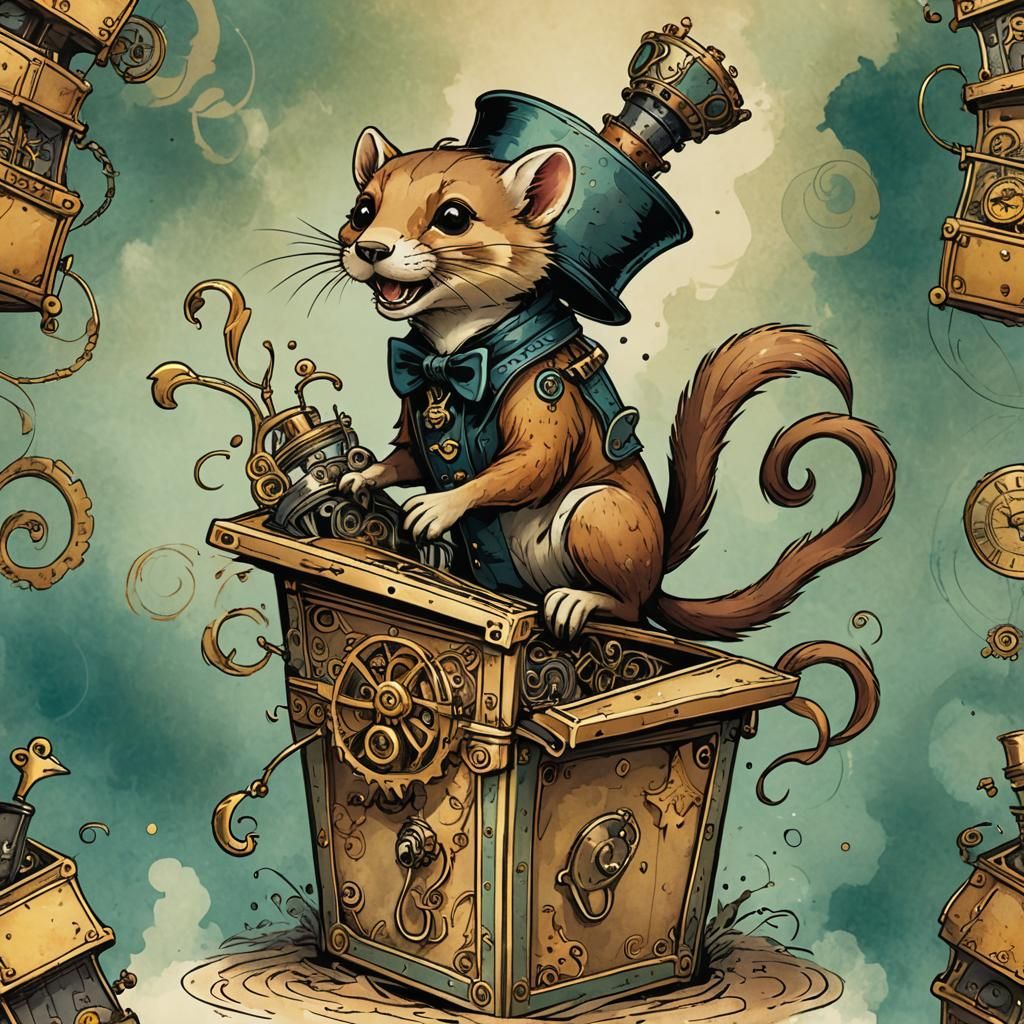 Steampunk Weasel Pops from Jack-in-the-Box Comic