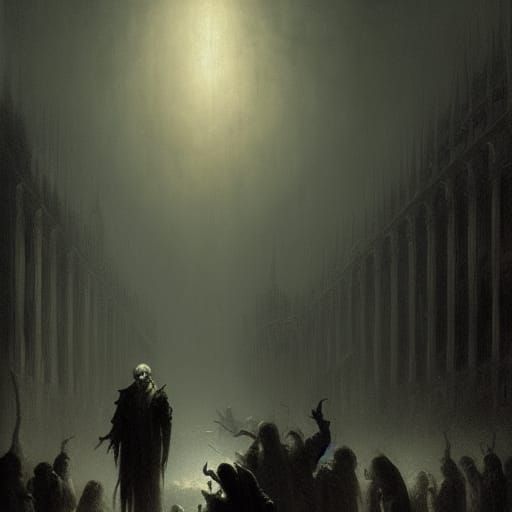 Eddie Munson in Gustave Doré Horror Style