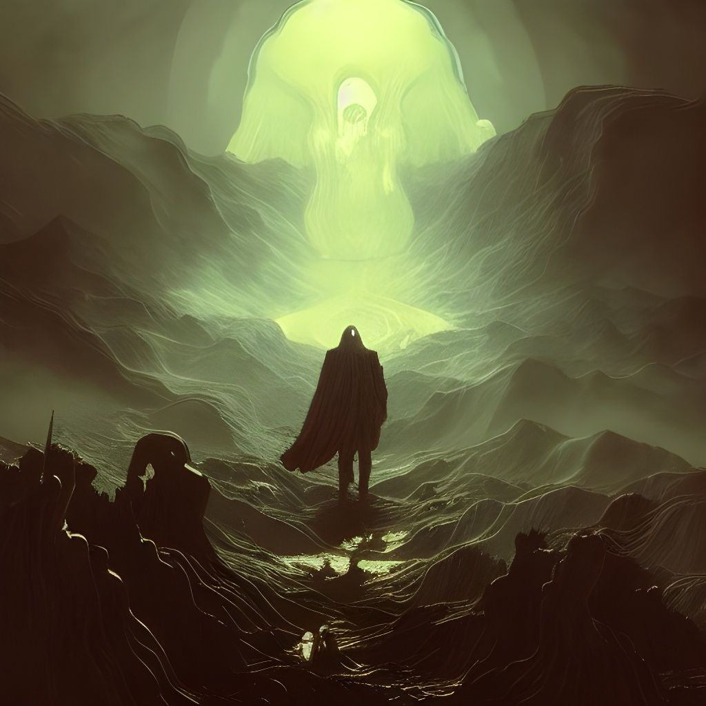 Acceptance of Death in Expressionist Digital Art