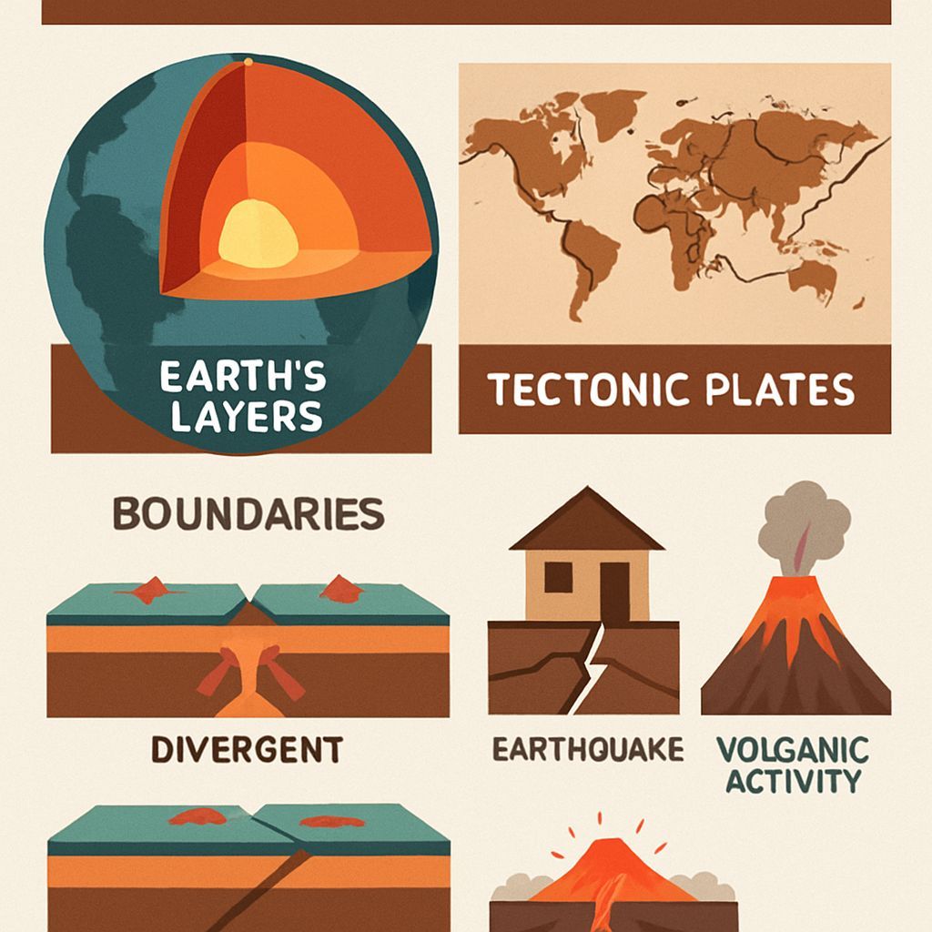 Informative Geology and Tectonic Plates Infographic Poster