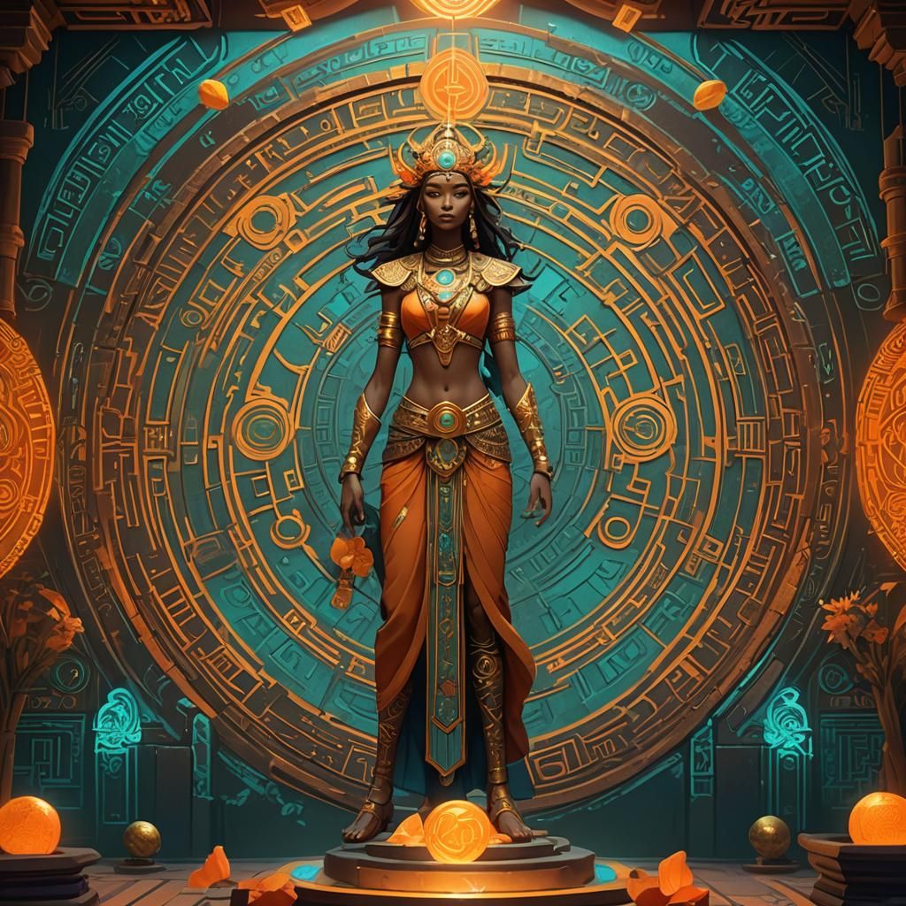 Goa'uld Oracular Concept Art in Art Nouveau Style