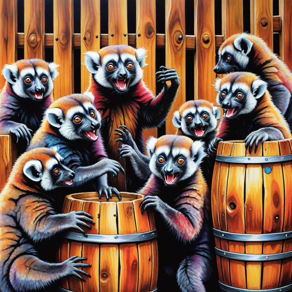Chaos in a Barrel: Tiny Primates in a Frenzied Escape