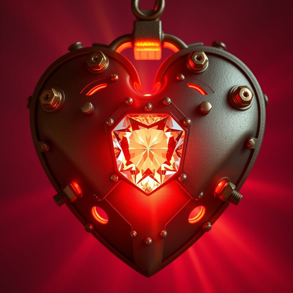 Steampunk Heart Radiates Warmth and Passion