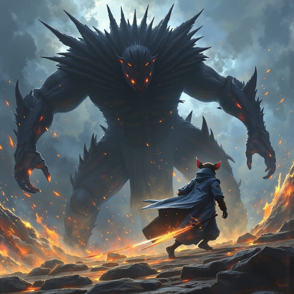 Epic Anime Battle: Finn the Mouse Hero vs Monster