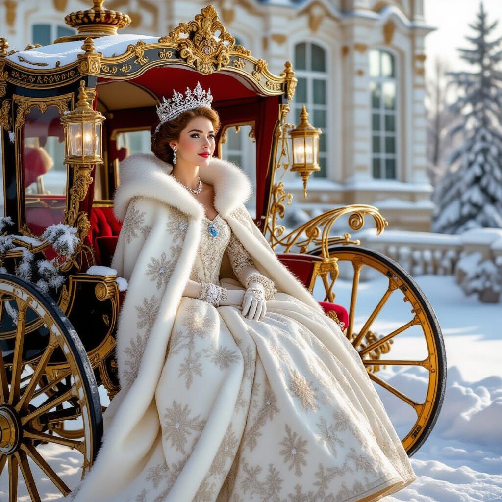 Princess Elizabeth in Gilded Carriage, Ultra HD Realism