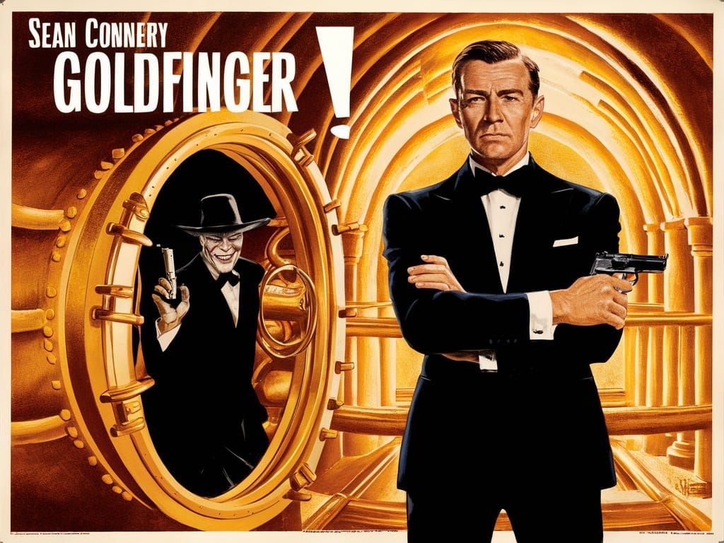 James Bond 'Goldfinger' Vintage Movie Poster