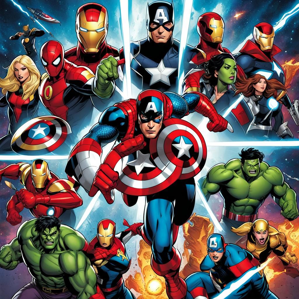 Marvel-Style Comic Book Logo Generated by AI