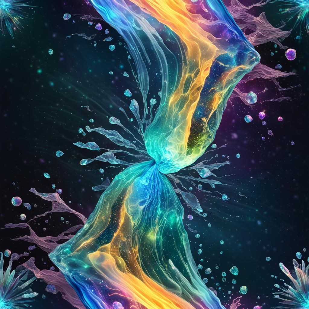 Mythical Liquid Motion Timer in Ultra-Realistic Style
