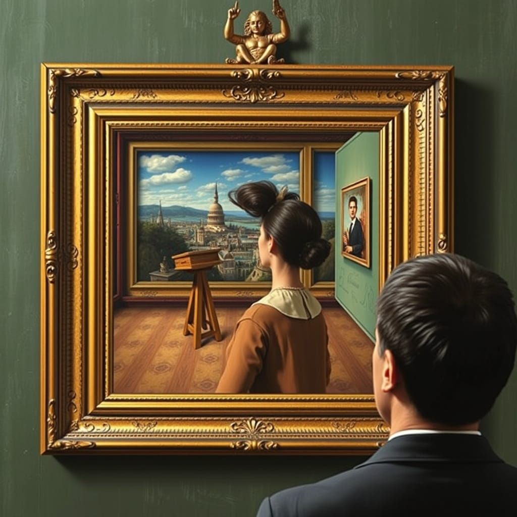 Surreal Recursive Art: Infinite Nested Realities