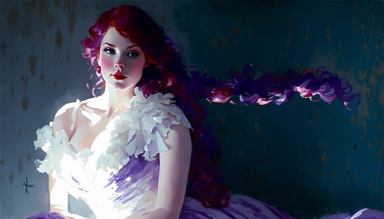 Jessica Rabbit in Luminous Dreamlike Painting