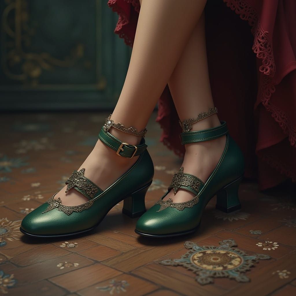 Fantastical Feet in Intricately Designed Mary Jane Clogs