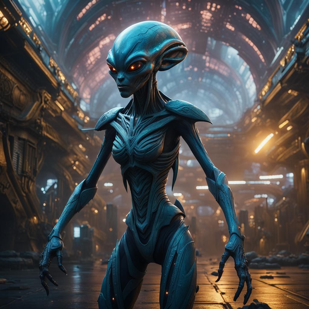 Stylish Aliens Strike a Pose in Unreal Engine