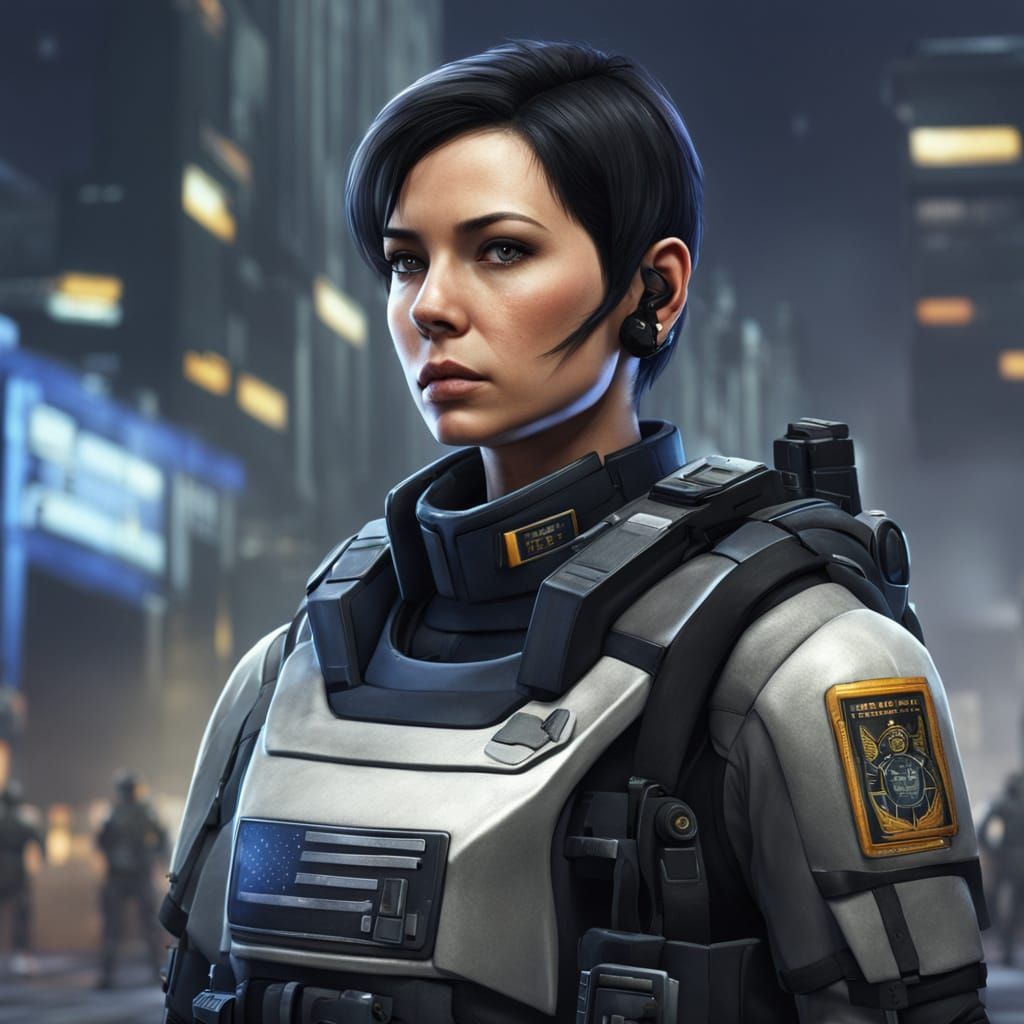 Scifi police officer...