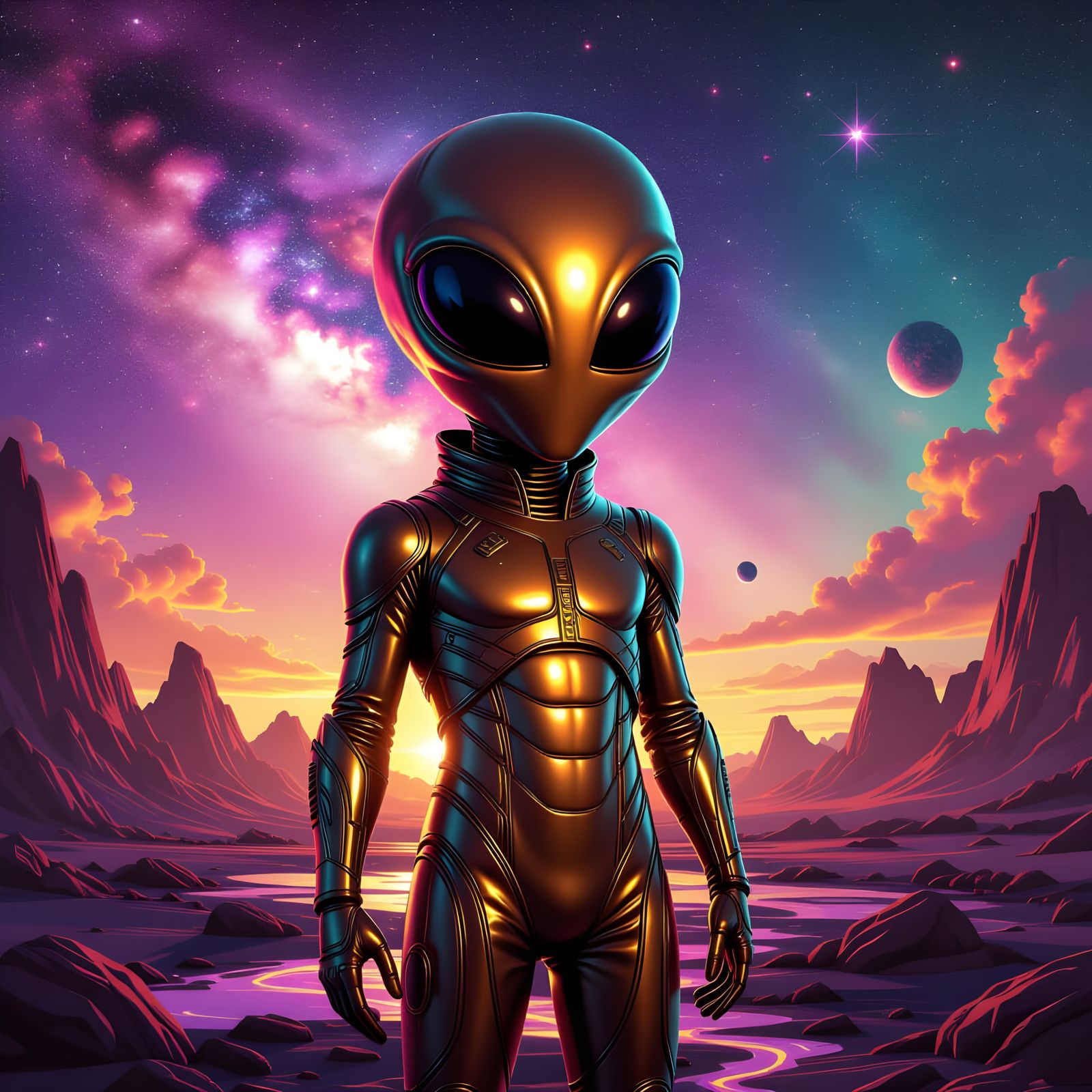 Melting Chocolate Alien: A Sweet Sci-Fi Treat