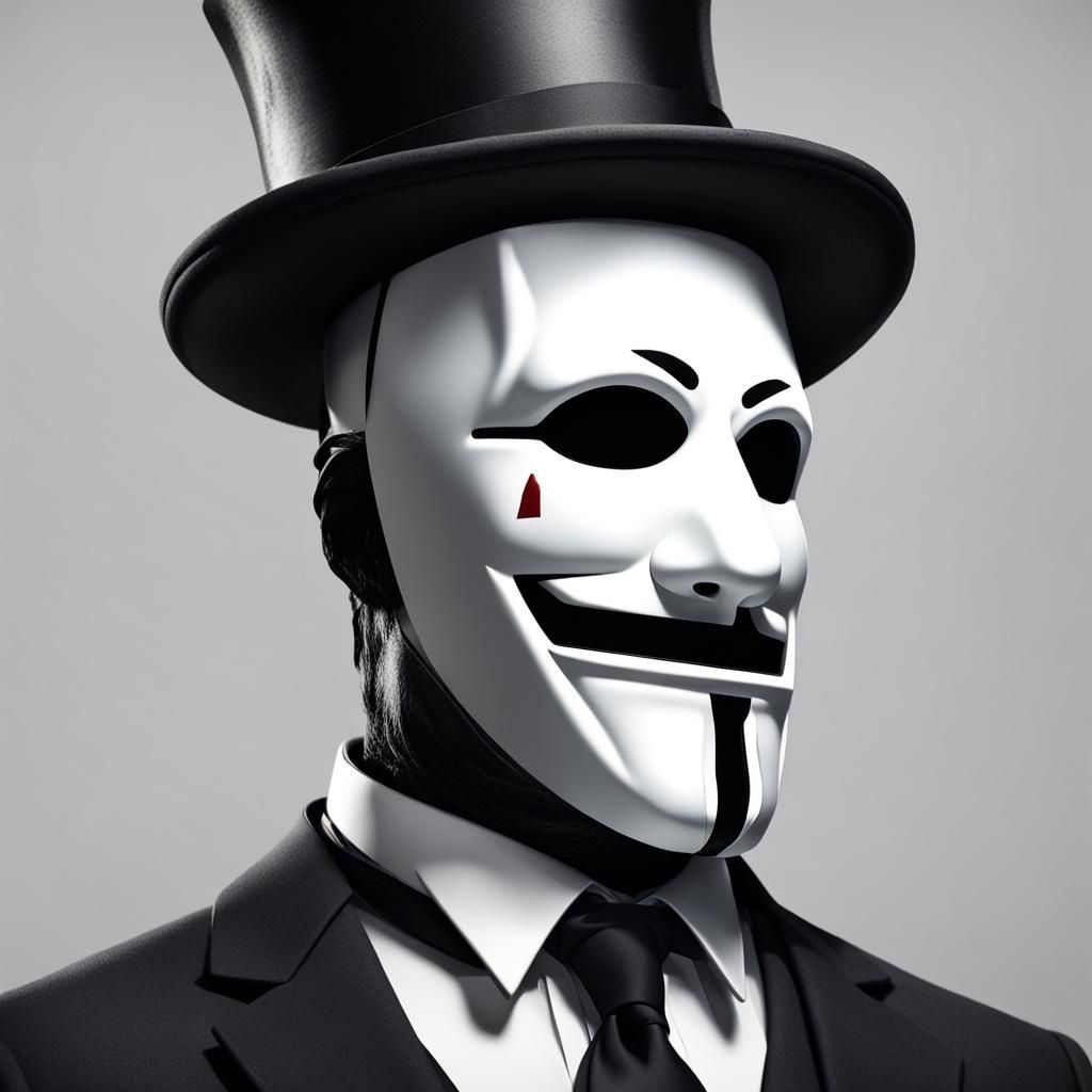 Hyperrealistic Faceless Figure with Black Cross