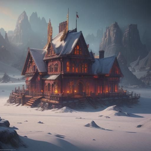 Fantastical Christmas Candy in Detailed Digital Painting