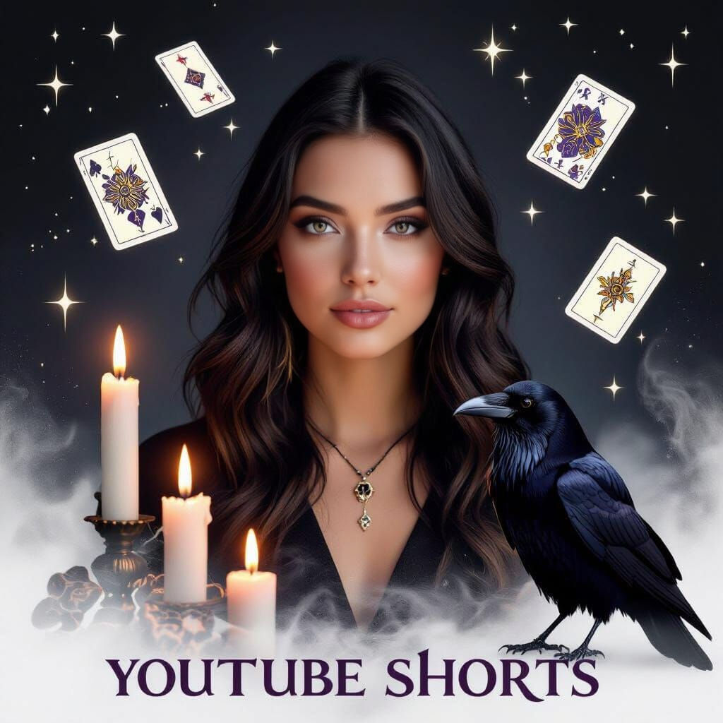 Mystical Witch YouTube Shorts Thumbnail Design