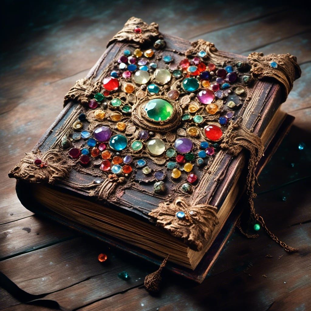 Gems Adorned Ancient Tome Concept Art