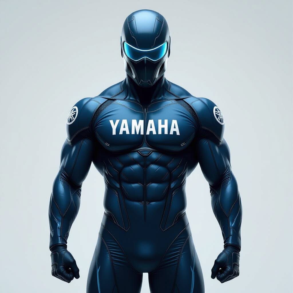 Yamaha Superhero in Futuristic Concept Art Style