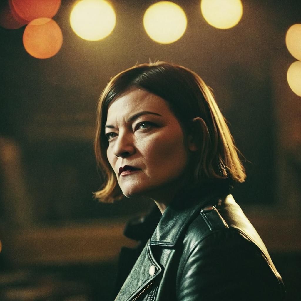 Ethereal Woman in Warm Cinematic Lighting