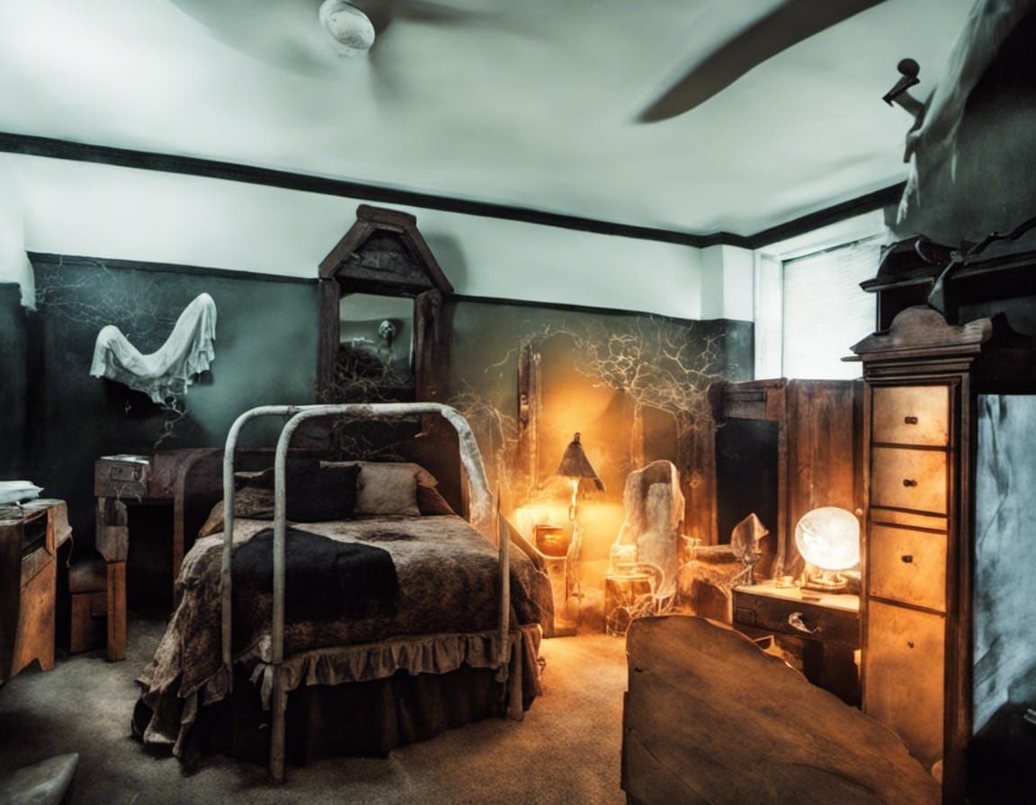 Eerie Haunted Room Generated by AI